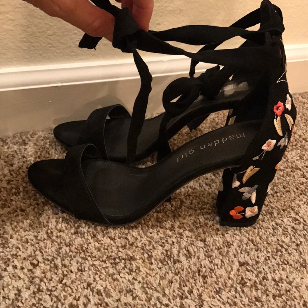 Madden Girl G-Beandi heels with embroidery